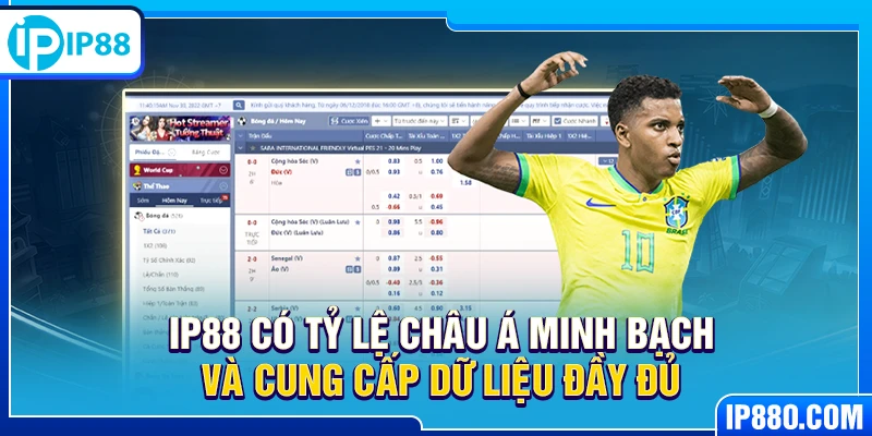 IP88 có tỷ lệ châu Á minh bạch và cung cấp dữ liệu đầy đủ