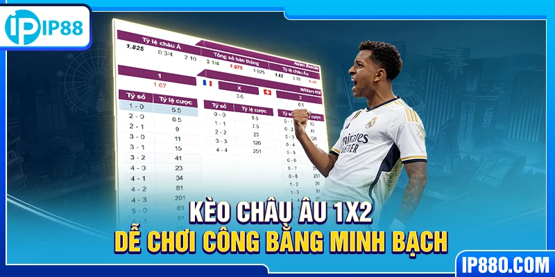 Kèo Châu Âu 1X2 dễ chơi công bằng minh bạch
